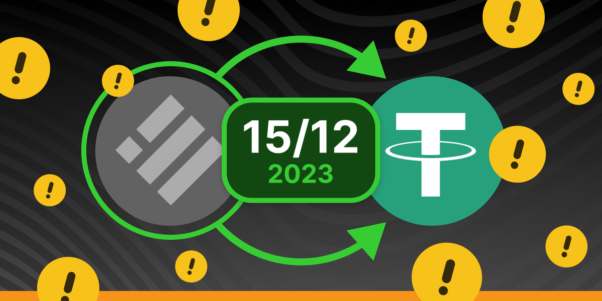 Troque sua BUSD até 15 de dezembro