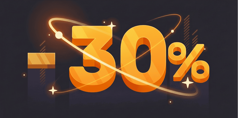 Tous les prix réduits de 30 %